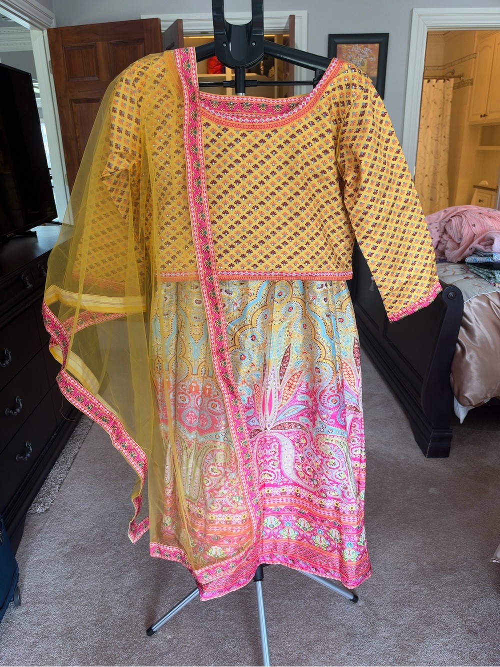 Printed colorful Lengha
